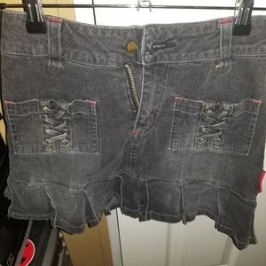 Tripp NYC grey black denim skirt XS